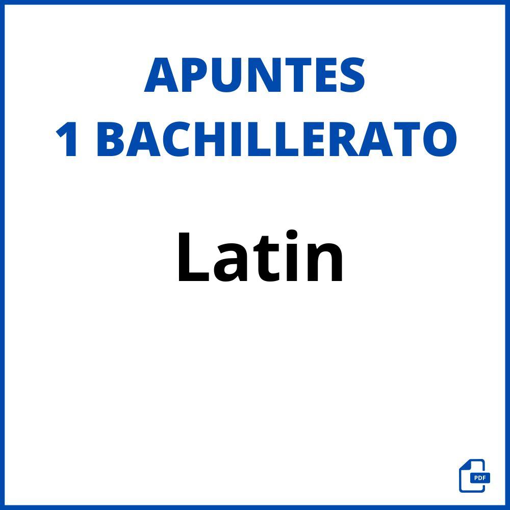 Apuntes De Latin 1 Bachillerato