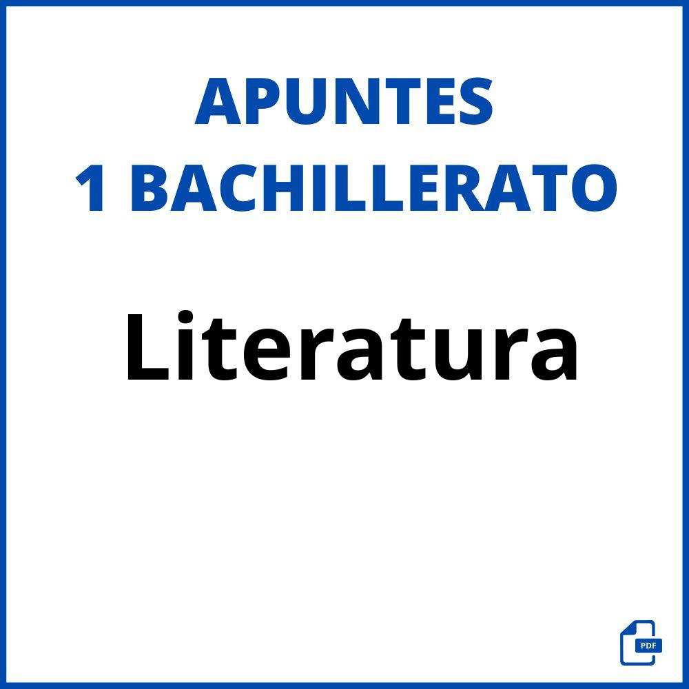 Apuntes De Literatura 1 Bachillerato