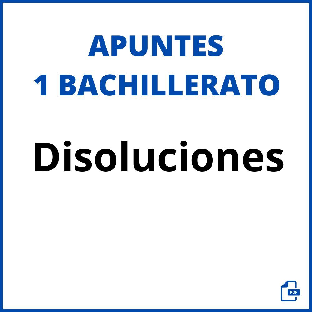 Apuntes Disoluciones 1 Bachillerato