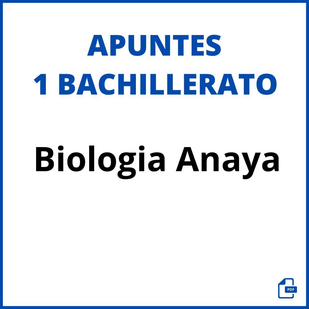 Biologia 1 Bachillerato Anaya Apuntes