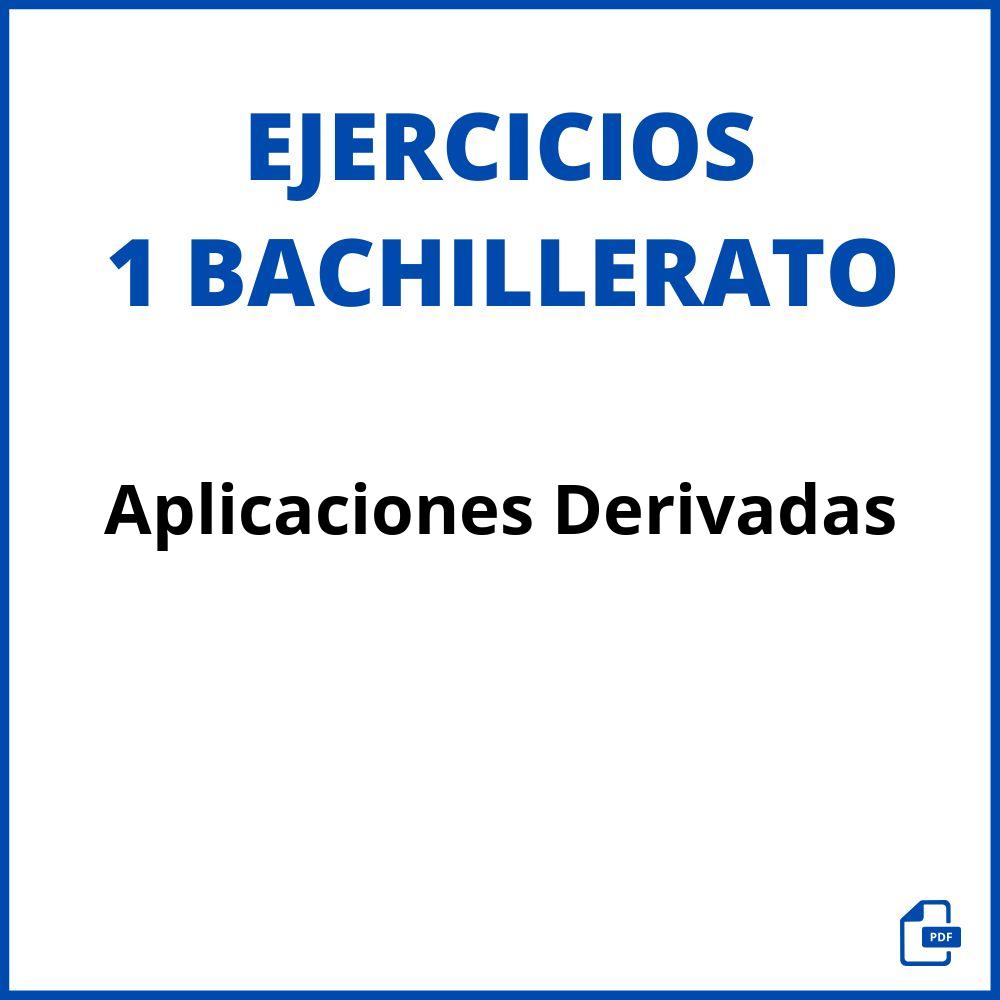 Ejercicios Aplicaciones Derivadas 1 Bachillerato Pdf