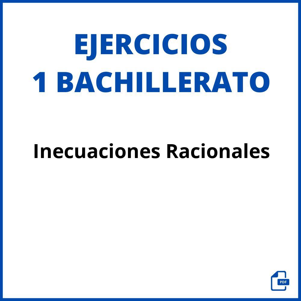 Ejercicios Inecuaciones Racionales 1 Bachillerato Pdf