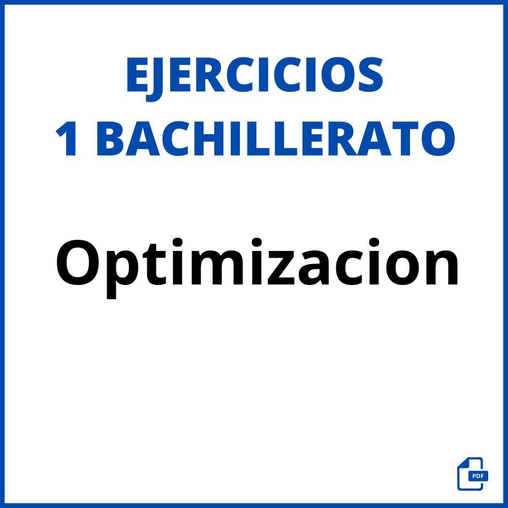 Ejercicios Optimizacion 1 Bachillerato Pdf