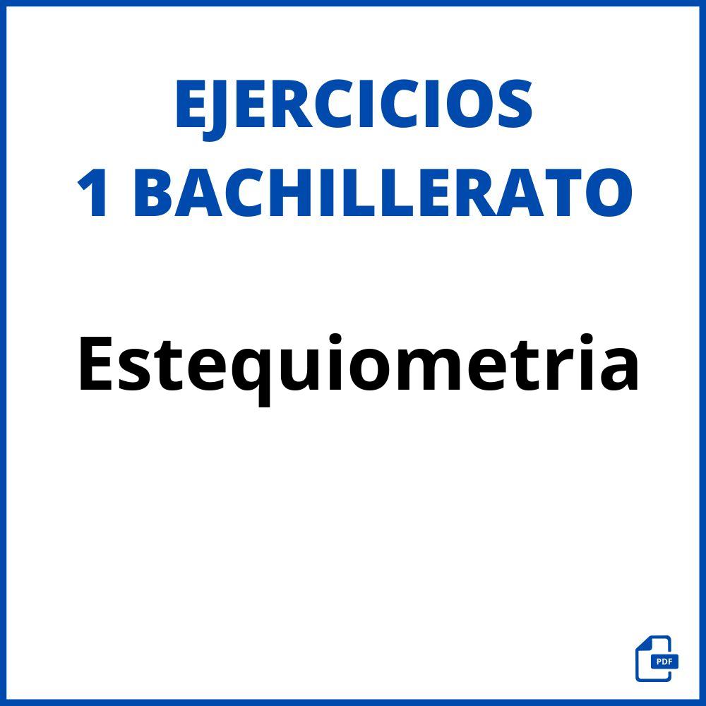 Estequiometria 1 Bachillerato Ejercicios Pdf