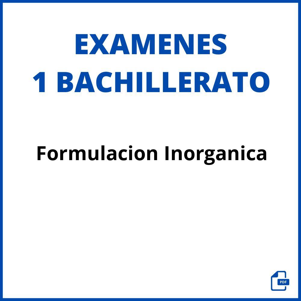 Examen Formulacion Inorganica 1 Bachillerato Pdf
