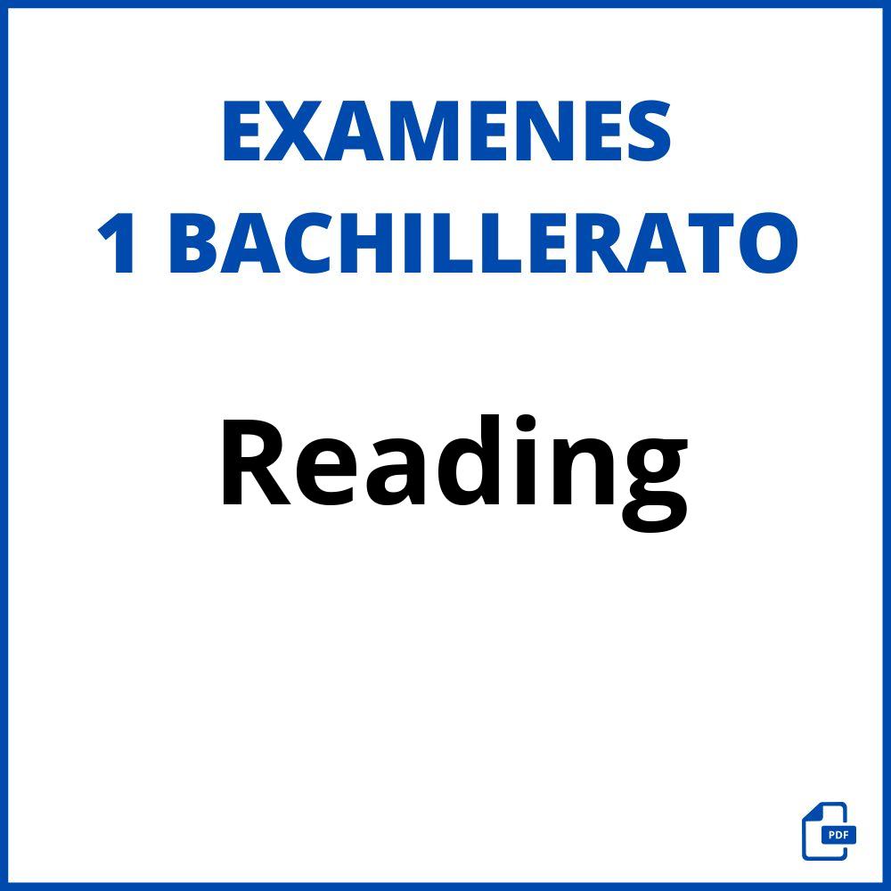 Examen Reading 1 Bachillerato