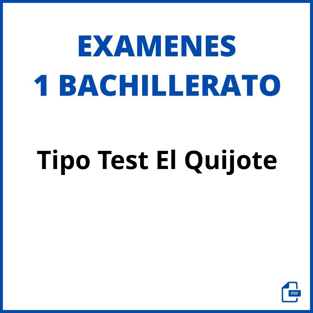 Examen Tipo Test El Quijote 1 Bachillerato