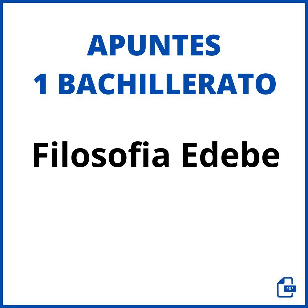 Filosofia 1 Bachillerato Edebe Apuntes