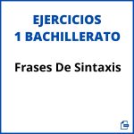 Frases De Sintaxis 1 Bachillerato