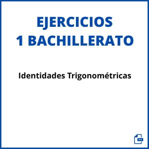Identidades Trigonométricas Ejercicios Resueltos Pdf 1 Bachillerato