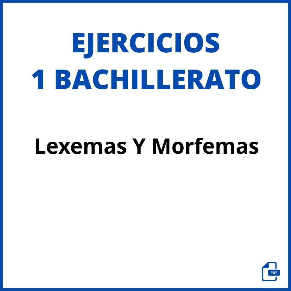 Lexemas Y Morfemas Ejercicios Resueltos Pdf 1 Bachillerato