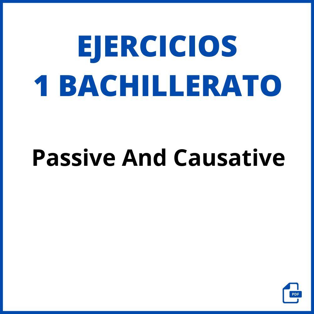 Passive And Causative Exercises 1 Bachillerato Pdf