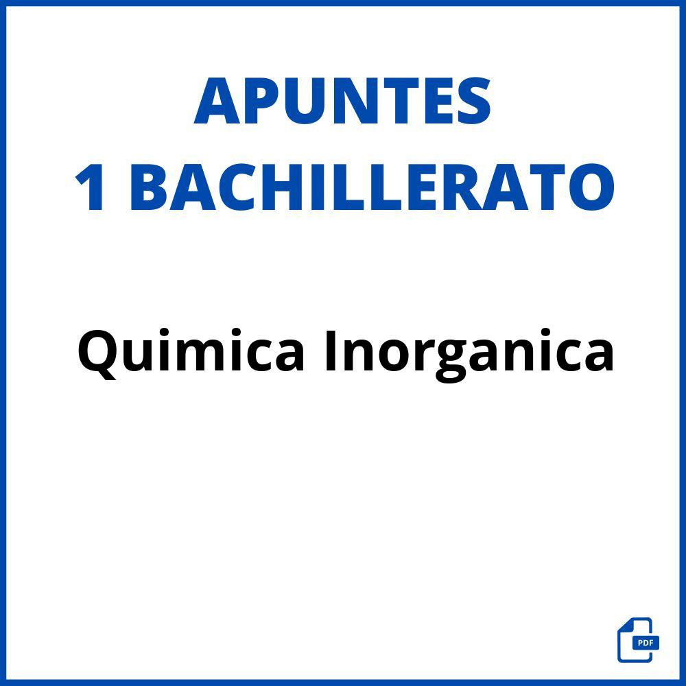 Quimica Inorganica 1 Bachillerato Apuntes