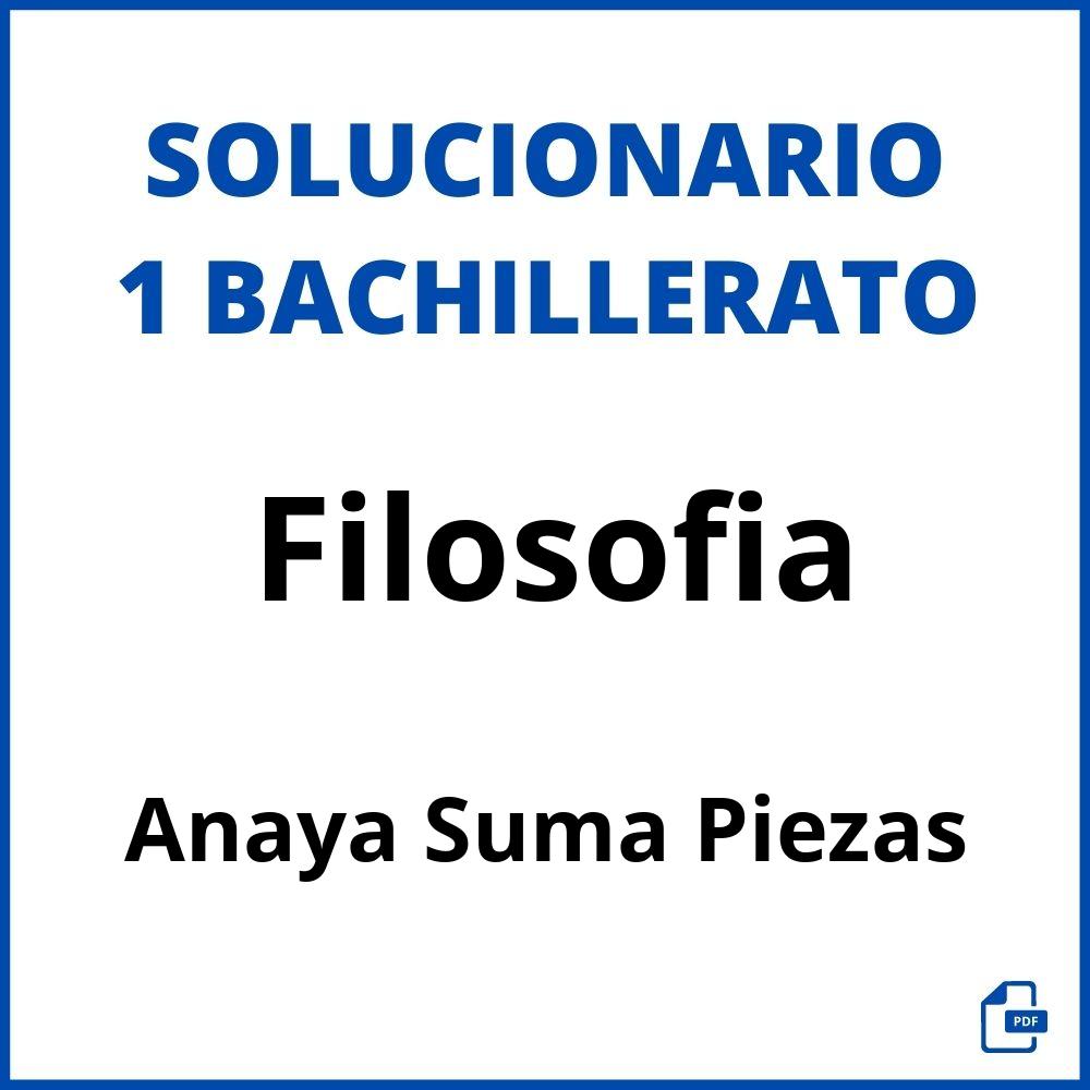 Solucionario Filosofia 1 Bachillerato Anaya Suma Piezas