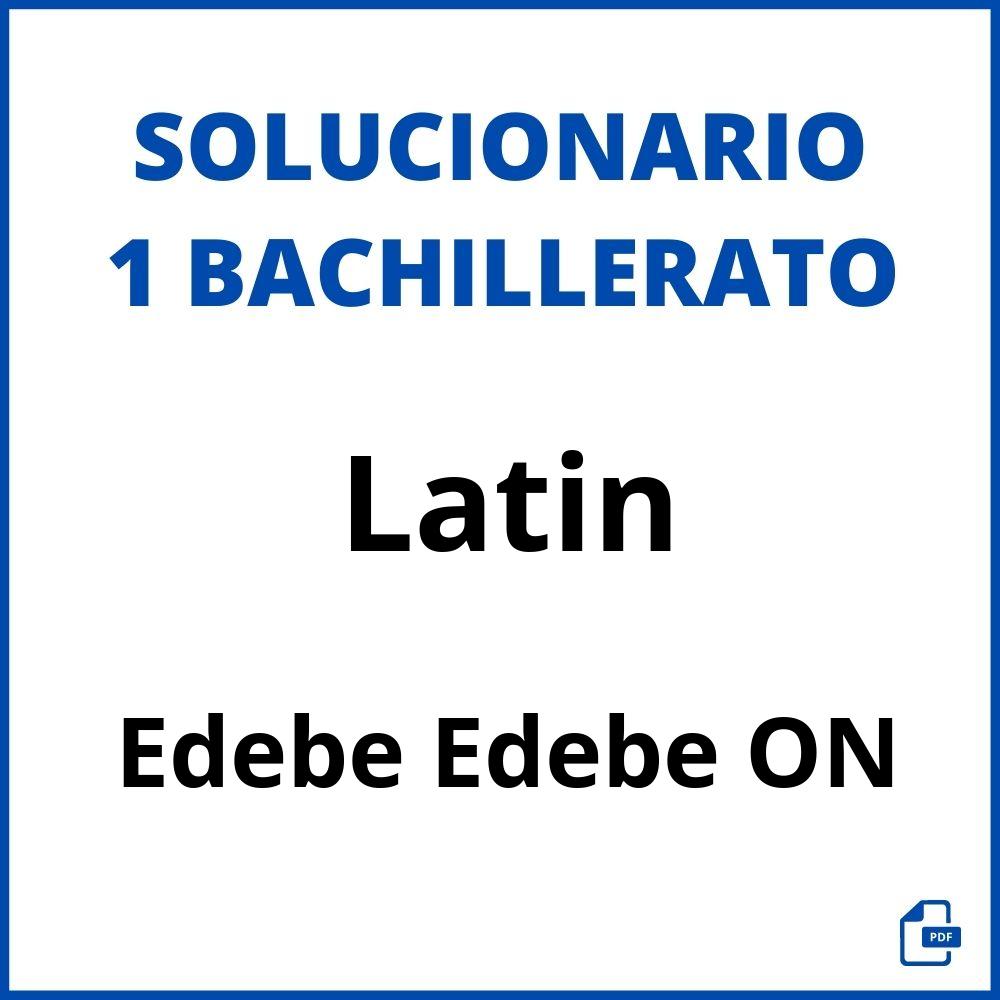 Solucionario Latin 1 Bachillerato Edebe Edebe ON